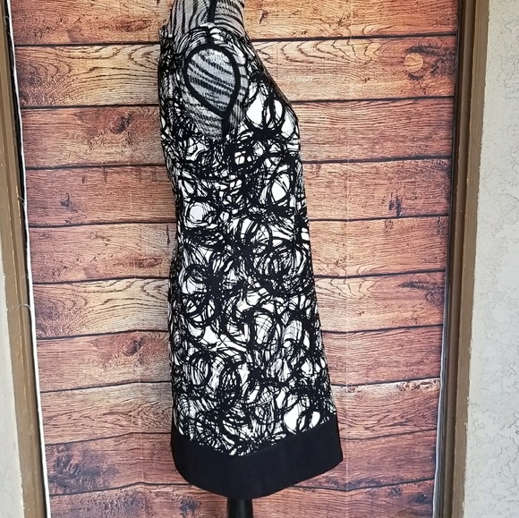NWT AB Studio black and cream sheath dress size 6 - Picture 3 of 7